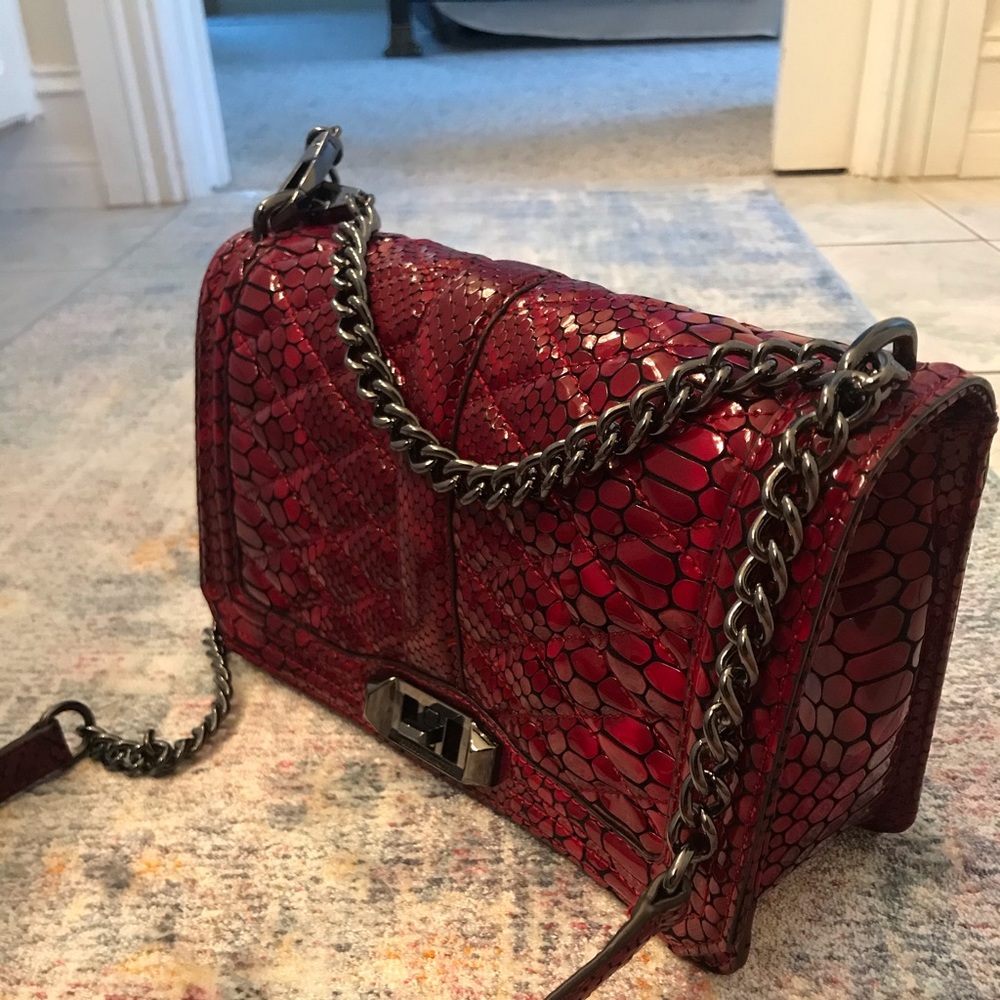 Rebecca Minkoff Red Python Love Crossbody Bag - image 3